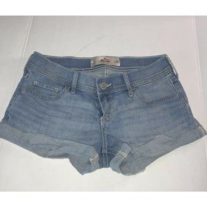 Hollister Womens Jean Shorts Cuff Distressed Size